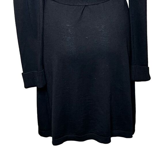 Halogen black merino wool button up cardigan with tie belt size M - Picture 11 of 14